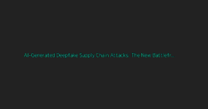 Deep Dive: AI-Generated Deepfake Supply Chain Attacks: The New Battlefront in Cybercrime