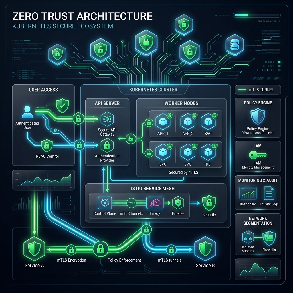 Kubernetes Zero Trust security dashboard